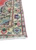 vintage red and orange wool hand knotted Rug - Corner