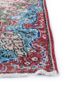 vintage red and orange wool hand knotted Rug - Corner