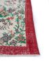 vintage red and orange wool hand knotted Rug - Corner