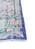vintage green wool hand knotted Rug - Corner