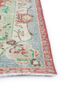 vintage red and orange wool hand knotted Rug - Corner