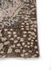 vintage beige and brown wool hand knotted Rug - Corner