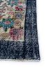 vintage grey and black wool hand knotted Rug - Corner