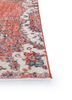 vintage red and orange wool hand knotted Rug - Corner