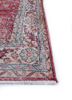 vintage red and orange wool hand knotted Rug - Corner