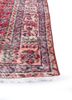 vintage red and orange wool hand knotted Rug - Corner vintage red and orange wool hand knotted Rug - Corner
