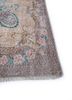 vintage beige and brown wool hand knotted Rug - Corner