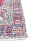 vintage red and orange wool hand knotted Rug - Corner