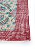 vintage red and orange wool hand knotted Rug - Corner vintage red and orange wool hand knotted Rug - Corner