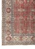 vintage red and orange wool hand knotted Rug - Corner