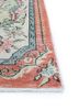 vintage green wool hand knotted Rug - Corner