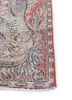 vintage red and orange wool hand knotted Rug - Corner