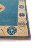nuray blue wool hand knotted Rug - Corner