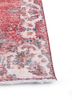 vintage red and orange wool hand knotted Rug - Corner