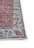 vintage red and orange wool hand knotted Rug - Corner
