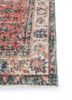 vintage red and orange wool hand knotted Rug - Corner vintage red and orange wool hand knotted Rug - Corner