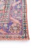 vintage red and orange wool hand knotted Rug - Corner