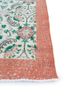 vintage red and orange wool hand knotted Rug - Corner