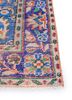 vintage red and orange wool hand knotted Rug - Corner