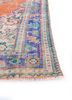 vintage red and orange wool hand knotted Rug - Corner