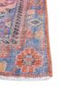 vintage red and orange wool hand knotted Rug - Corner