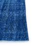 lacuna blue wool hand knotted Rug - Corner