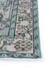 vintage blue wool hand knotted Rug - Corner