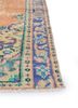 vintage red and orange wool hand knotted Rug - Corner