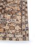 vintage beige and brown wool hand knotted Rug - Corner