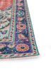 vintage red and orange wool hand knotted Rug - Corner
