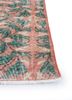 vintage red and orange wool hand knotted Rug - Corner