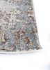 vintage grey and black wool hand knotted Rug - Corner