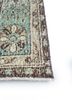 vintage beige and brown wool hand knotted Rug - Corner