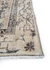 vintage beige and brown wool hand knotted Rug - Corner vintage beige and brown wool hand knotted Rug - Corner