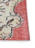 vintage red and orange wool hand knotted Rug - Corner