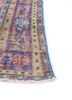 vintage red and orange wool hand knotted Rug - Corner