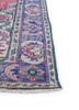 vintage red and orange wool hand knotted Rug - Corner