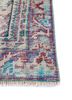 vintage red and orange wool hand knotted Rug - Corner