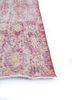 vintage red and orange wool hand knotted Rug - Corner