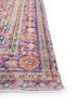 vintage red and orange wool hand knotted Rug - Corner vintage red and orange wool hand knotted Rug - Corner