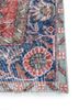 vintage red and orange wool hand knotted Rug - Corner vintage red and orange wool hand knotted Rug - Corner
