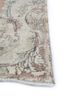 vintage red and orange wool hand knotted Rug - Corner