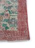 vintage red and orange wool hand knotted Rug - Corner