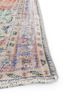 vintage red and orange wool hand knotted Rug - Corner