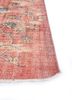 vintage red and orange wool hand knotted Rug - Corner vintage red and orange wool hand knotted Rug - Corner