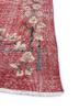 vintage red and orange wool hand knotted Rug - Corner