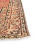 vintage red and orange wool hand knotted Rug - Corner