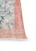 vintage red and orange wool hand knotted Rug - Corner