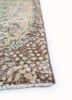 vintage green wool hand knotted Rug - Corner