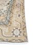 vintage beige and brown wool hand knotted Rug - Corner